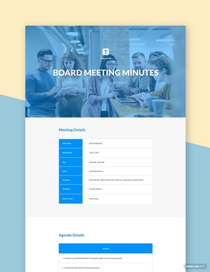 Informal Board Meeting Minutes Template