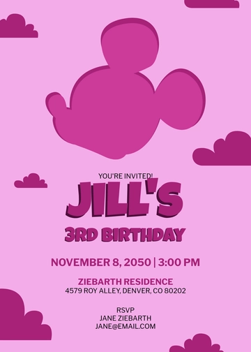 Mickey Mouse Pink Invitation Template - Edit Online & Download