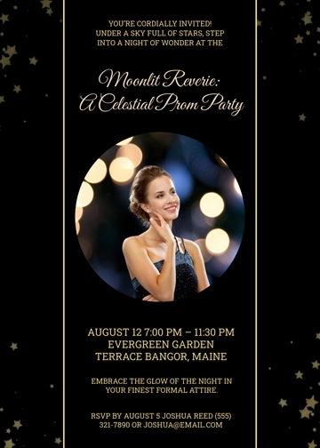 Celestial Prom Invitation Template - Edit Online & Download