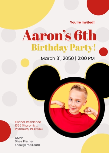 Mickey Mouse Silhouette Invitation Template - Edit Online & Download