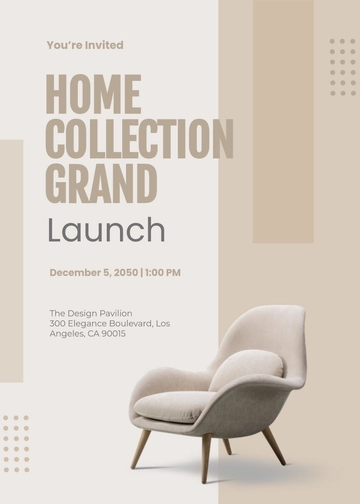 Furniture Launch Event Invitation Template - Edit Online & Download