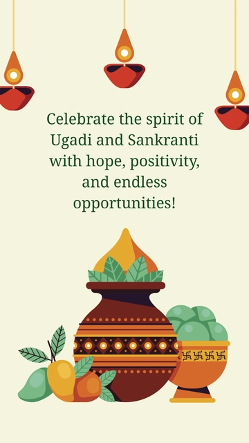 Blank Ugadi Sankrati Quote Template - Edit Online & Download