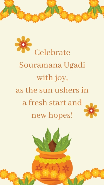 Ugadi Souramana Quote Template - Edit Online & Download