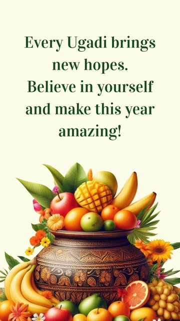 Motivational Ugadi Quote Template - Edit Online & Download