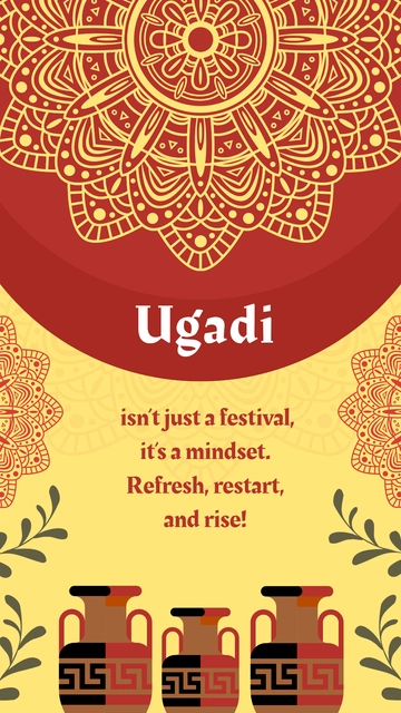 Modern Ugadi Banner Quote Template - Edit Online & Download