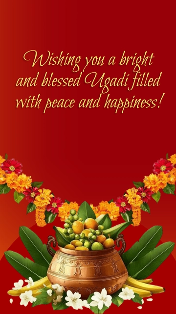 Ugadi Greeting Quote Template - Edit Online & Download