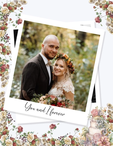 Free Polaroid Wedding Photo Template to Edit Online