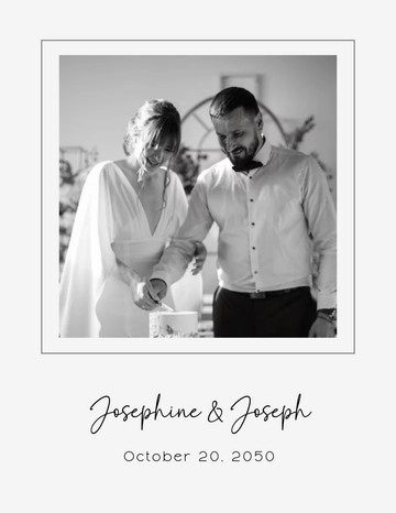 Minimalist Wedding Photo Template - Edit Online | Template.net