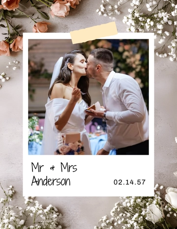 Mr. and Mrs. Wedding Photo Template - Edit Online | Template.net