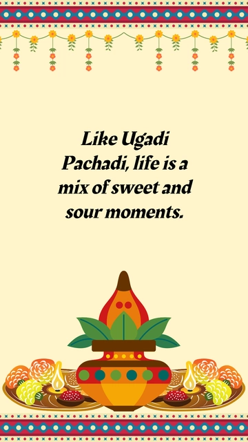 Creative Ugadi Poster Quote Template - Edit Online & Download