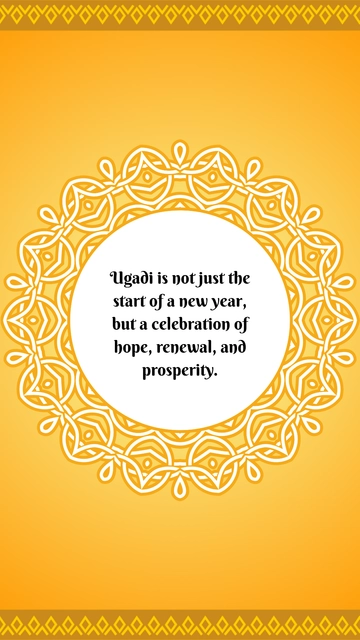 Gold Ugadi Special Quote Template - Edit Online & Download