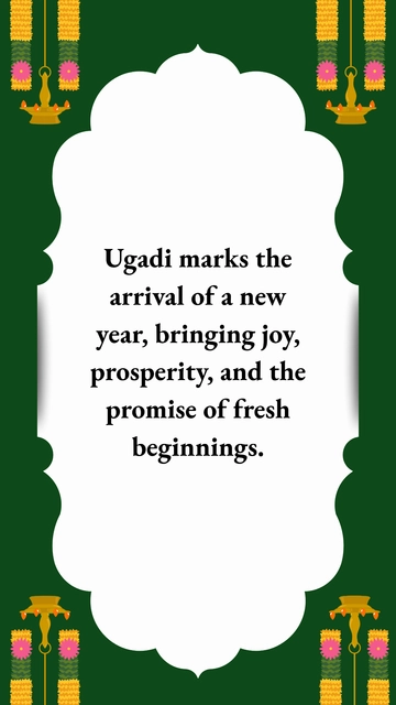 Traditional Ugadi Quote Background Template - Edit Online & Download