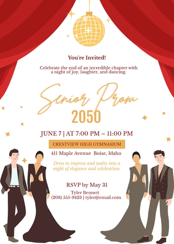 High School Prom Invitation Template - Edit Online & Download