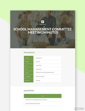 School Management Committee Meeting Minutes Template
