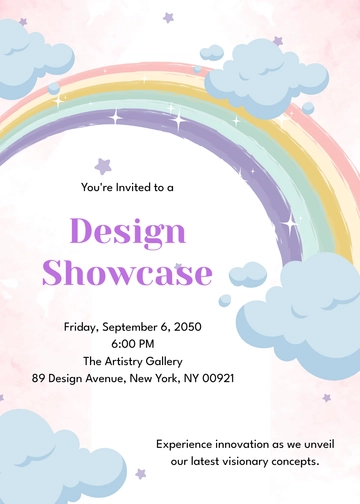 Magical Rainbow Invitation Design Template - Edit Online & Download