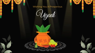 Black Ugadi Poster Background Template - Edit Online & Download