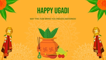 Modern Ugadi Festival Background Template - Edit Online & Download