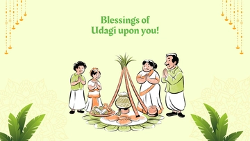 Traditional Ugadi Background Template - Edit Online & Download