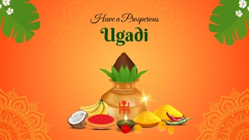 Gold Ugadi Pot Background Template - Edit Online & Download