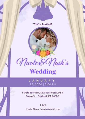 Chic Purple Invitation Design Template - Edit Online & Download
