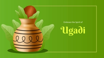 Gradient Green Ugadi Background Template - Edit Online & Download