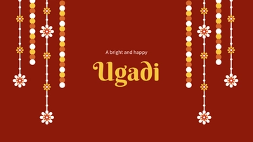 Ugadi Greeting Card Background Template - Edit Online & Download