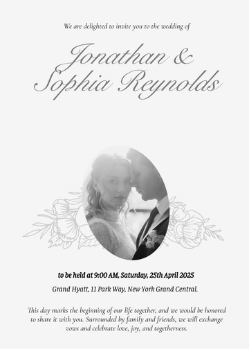 Free Blank Purple Wedding Invitation Template to Edit Online