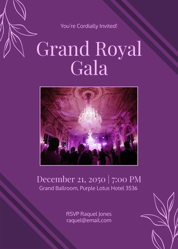 Purple Royal Event Invitation Template - Edit Online & Download