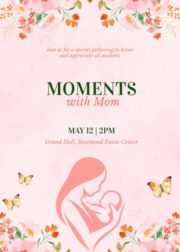 Mother’s Day Event Invitation Template - Edit Online & Download
