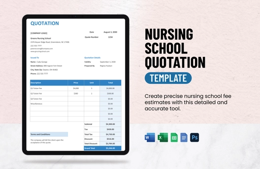 Nursing School Quotation Template