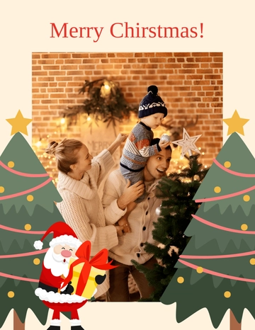 Colorful Christmas Tree Photo Template - Edit Online | Template.net