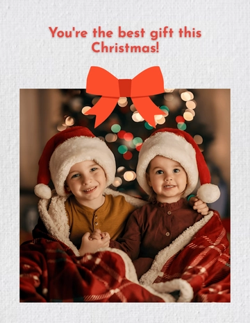 Simple Christmas Gift Photo Template - Edit Online | Template.net