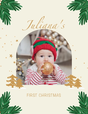 Christmas Baby’s First Photo Template - Edit Online | Template.net
