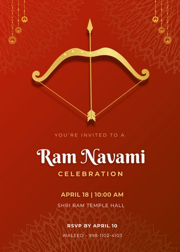 Ram Navami Invitation Template - Edit Online & Download