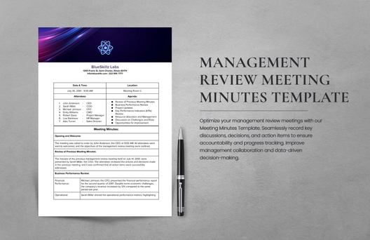 Management Review Meeting Minutes Template