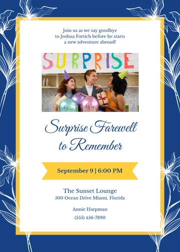 Farewell Surprise Party Invitation Template - Edit Online & Download Farewell Surprise Party Invitation Template - Edit Online & Download