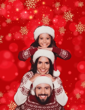 Free Christmas Family Photo Template to Edit Online
