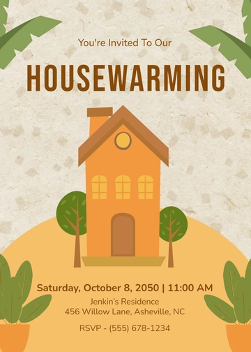 Rustic Housewarming Invitation Template - Edit Online & Download