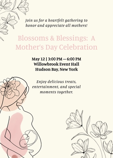 Aesthetic Mother’s Day Celebration Invitation Template - Edit Online & Download
