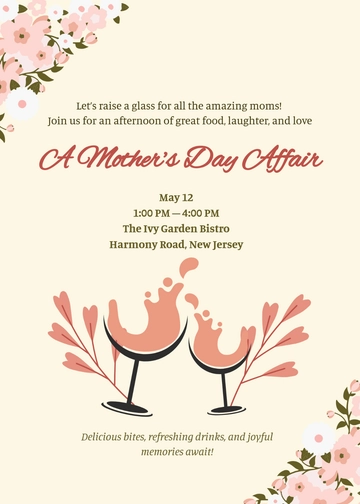Happy Mother’s Day Invitation Template - Edit Online & Download