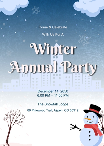 White Winter Rustic Invitation Template - Edit Online & Download