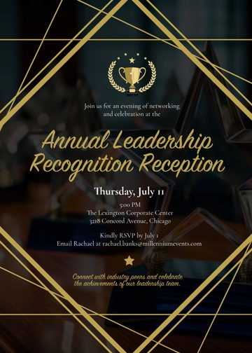Modern Business Reception Invitation Template - Edit Online & Download