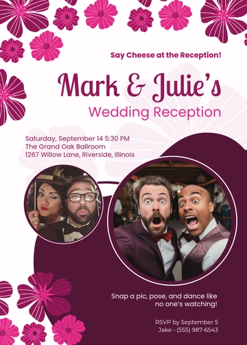 Funny Reception Photo Invitation Template - Edit Online & Download