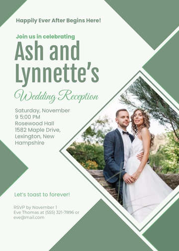 Happily Ever After Reception Invitation Template - Edit Online & Download