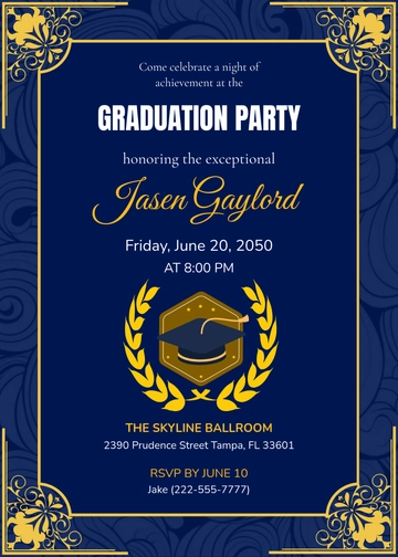 Creative Graduation Reception Invitation Template - Edit Online & Download