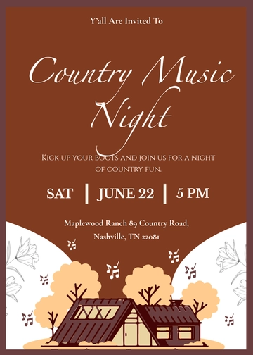 Rustic Country Invitation Template - Edit Online & Download