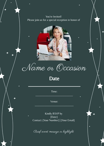 Blank Reception Announcement Invitation Template - Edit Online & Download