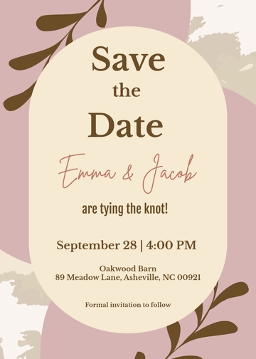 Rustic Save the Date Invitation Template - Edit Online & Download