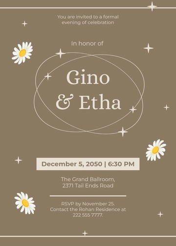 Minimalist Reception Invitation Template - Edit Online & Download