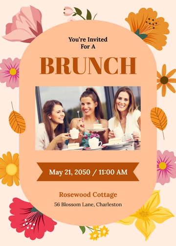 Aesthetic Rustic Floral Invitation Template - Edit Online & Download